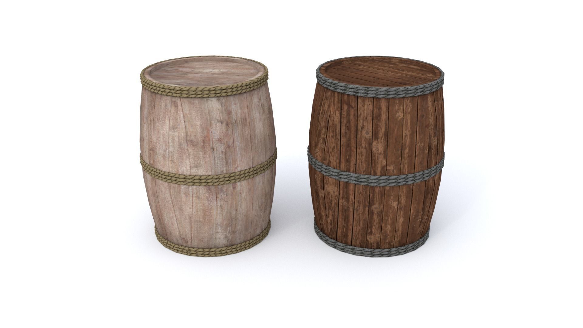 Western Wagon Low-poly 3D model_7