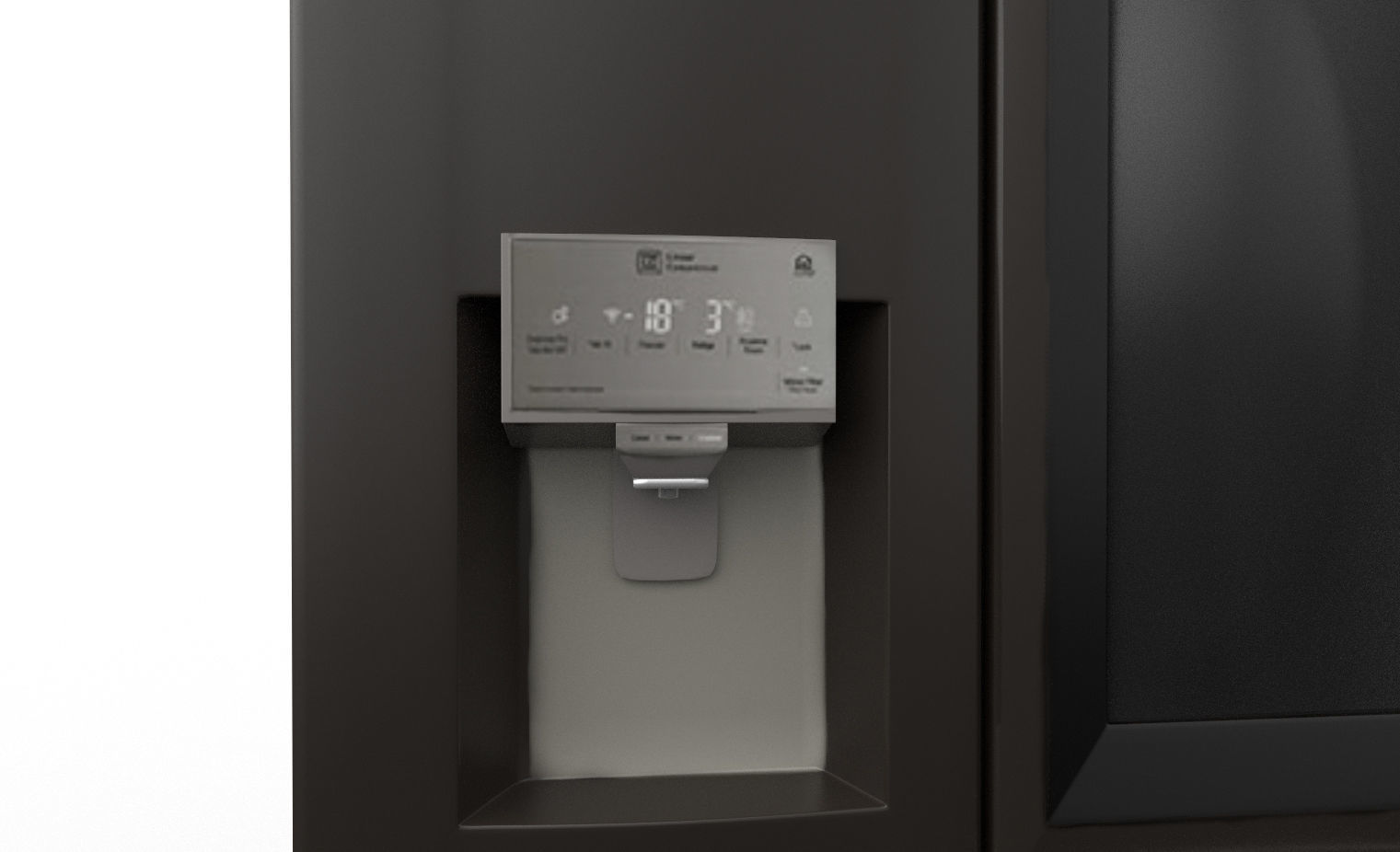 Fridge LG GR-X24FTKSB Low-poly 3D model_3