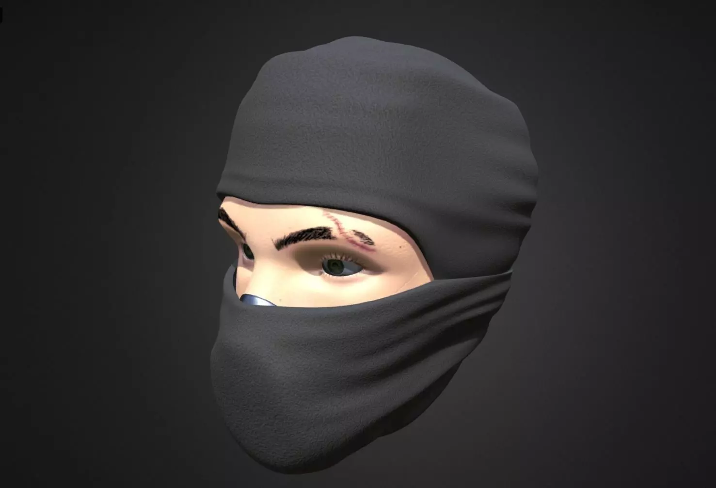 Ninja head 3D model 3D model_0