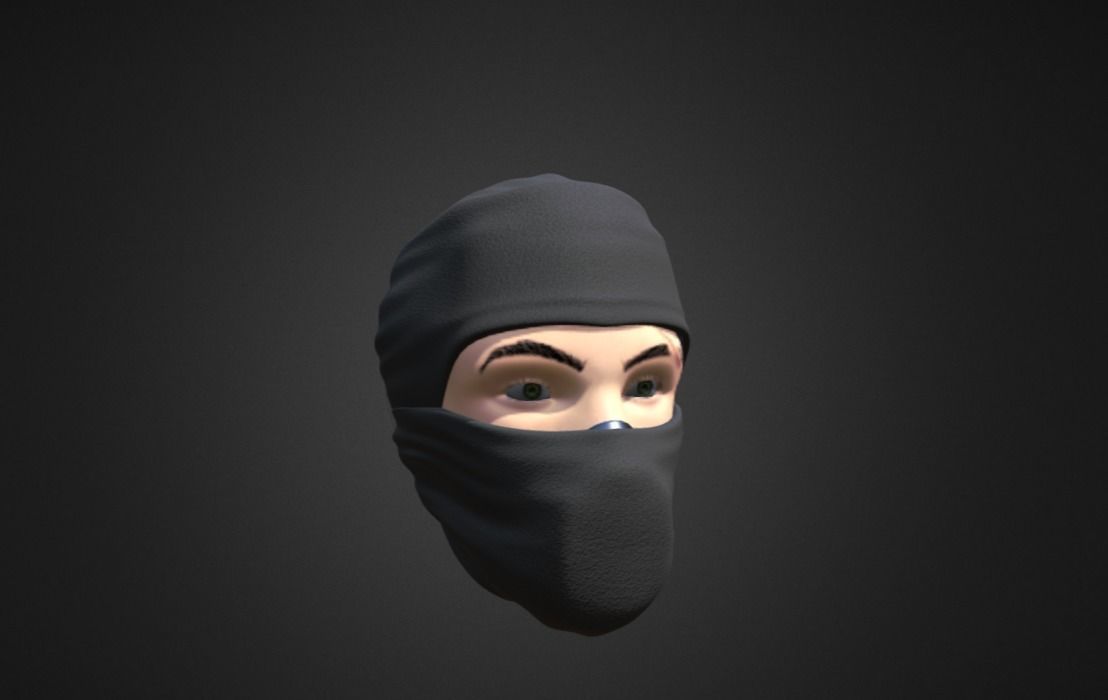 Ninja head 3D model 3D model_2