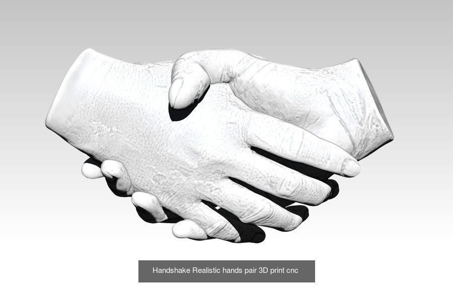 Lot of 3 pcs hand sing  Detailed 3D Model Collection_1