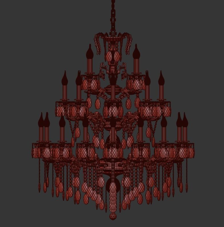 AostaE1128200GB elegant gold and crystal chandelier 3D model_5
