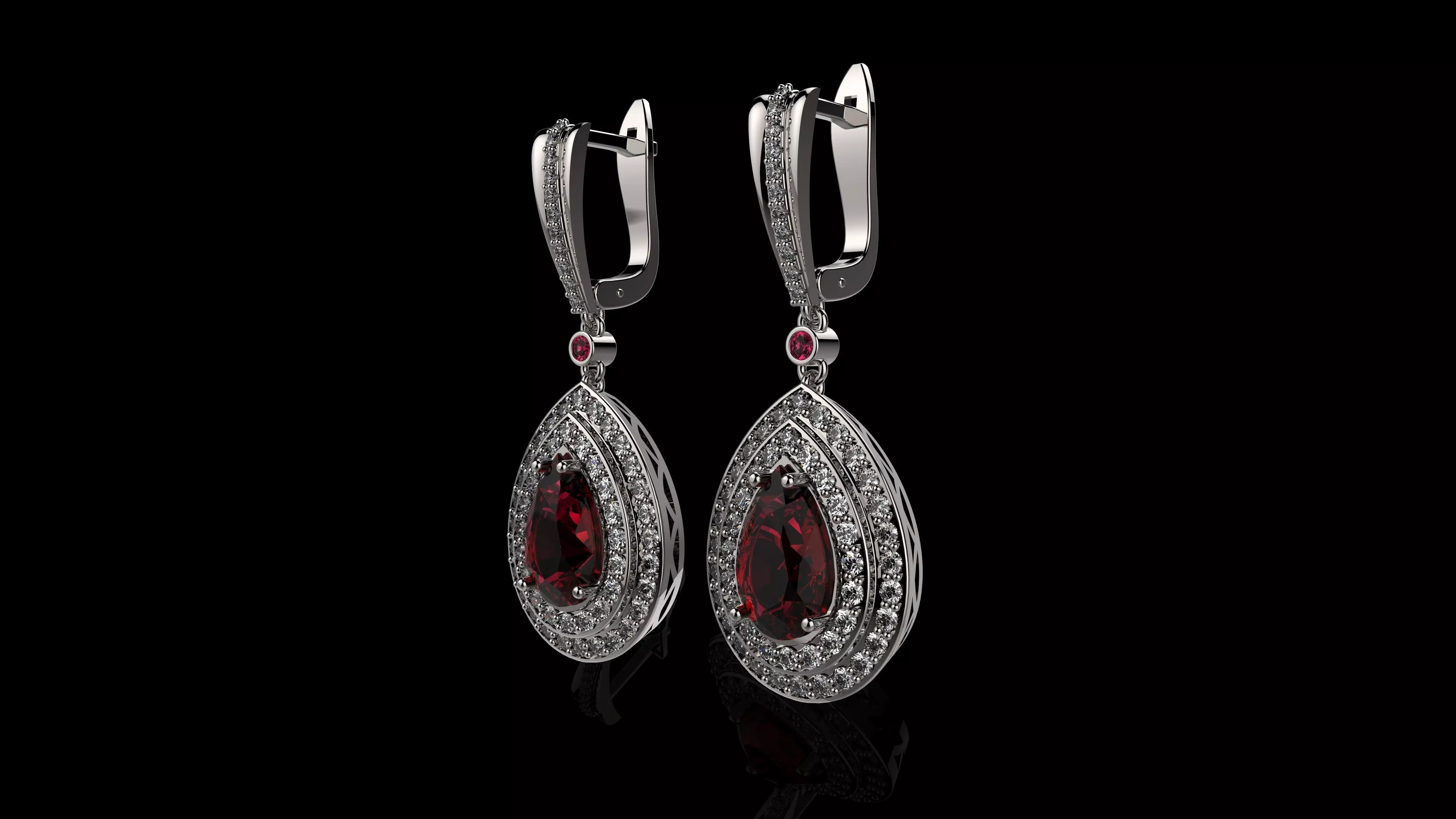 B EARRINGS N9 3D print model_0