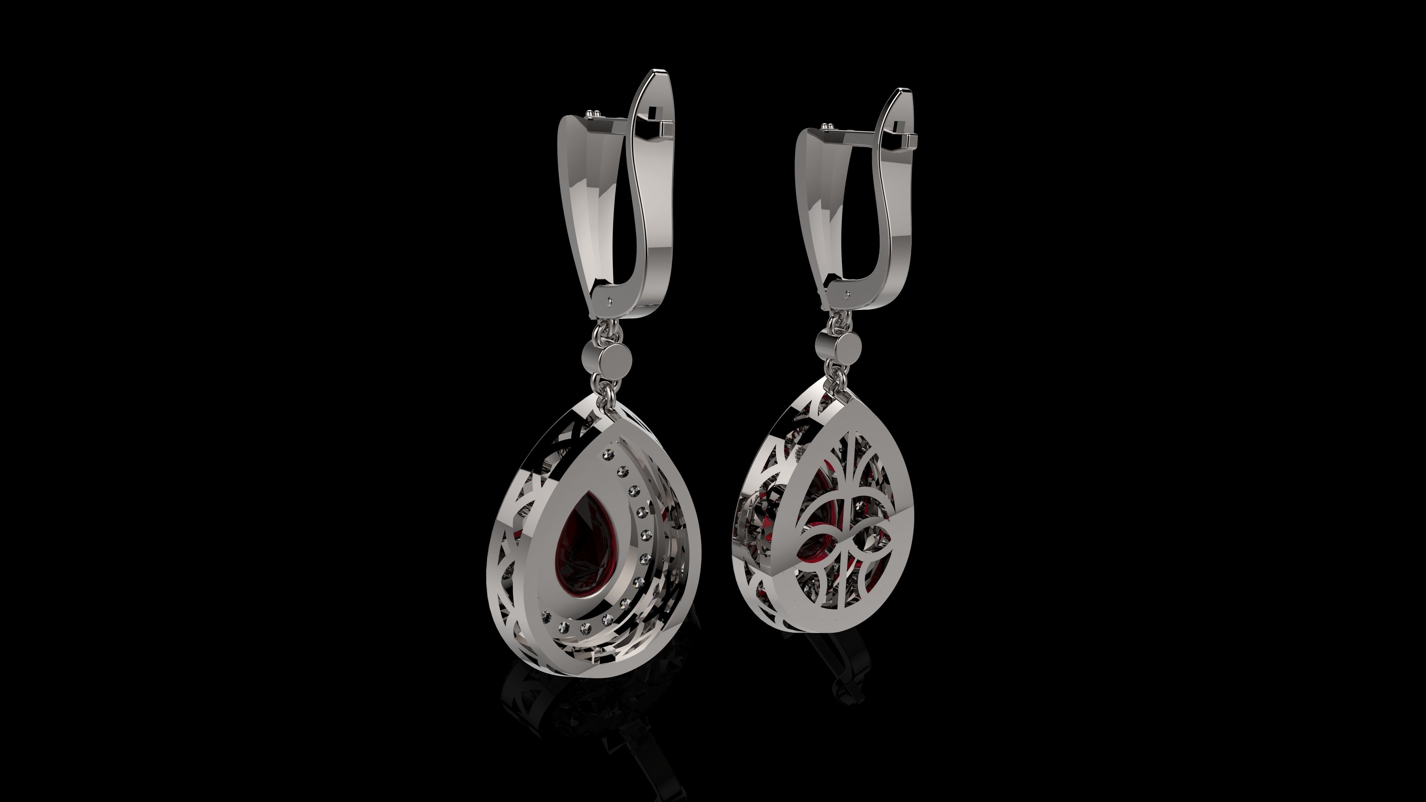 B EARRINGS N9 3D print model_3