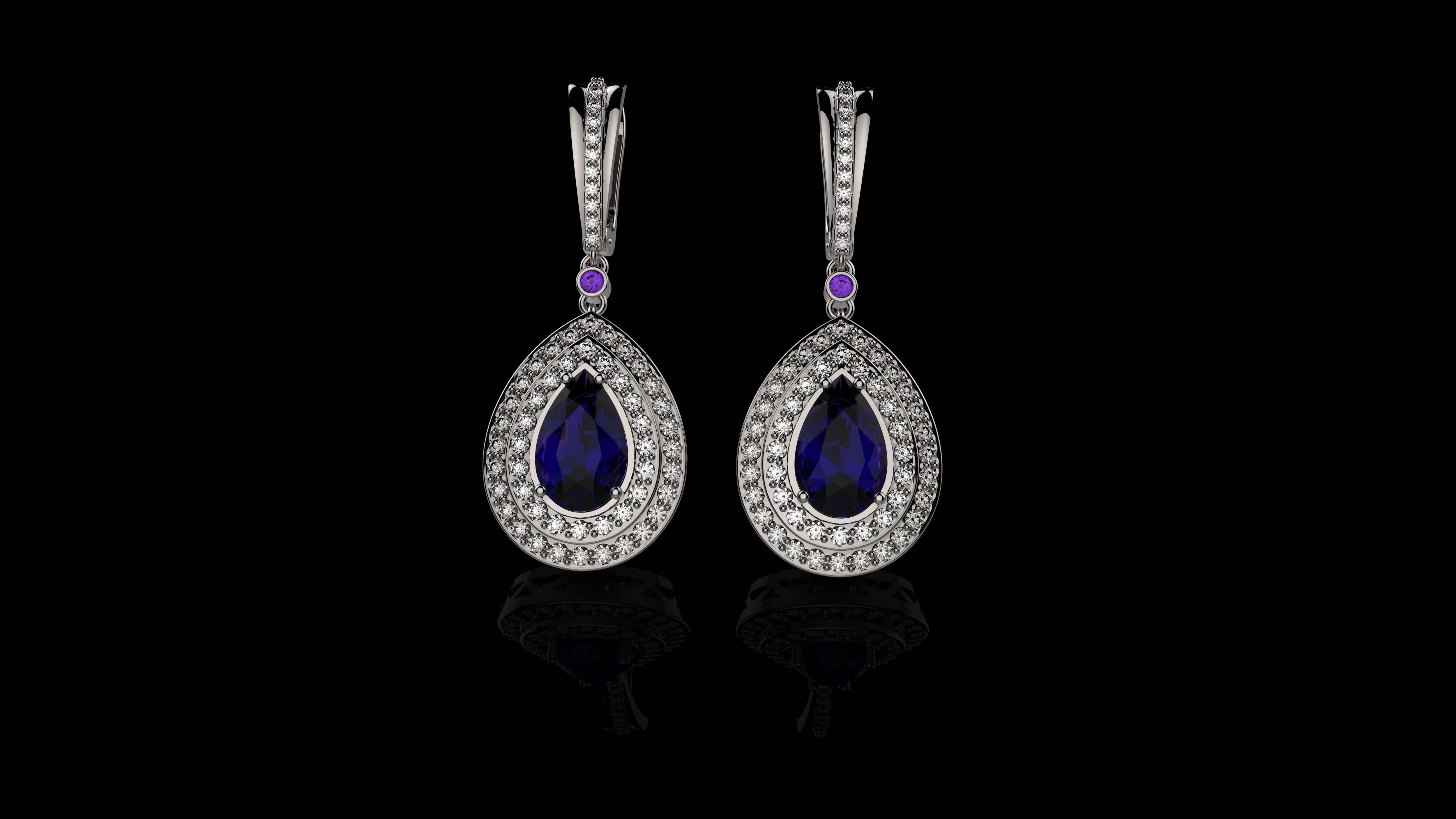 B EARRINGS N9 3D print model_1