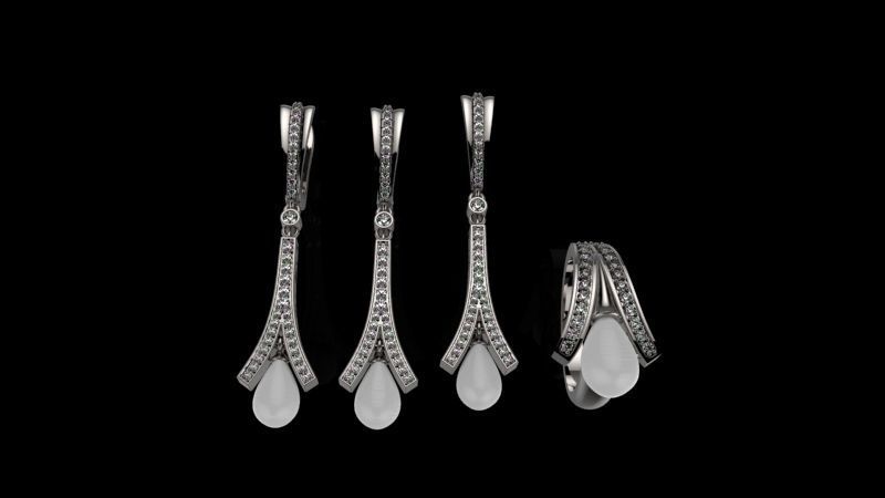 B EARRINGS N3 3D print model_4