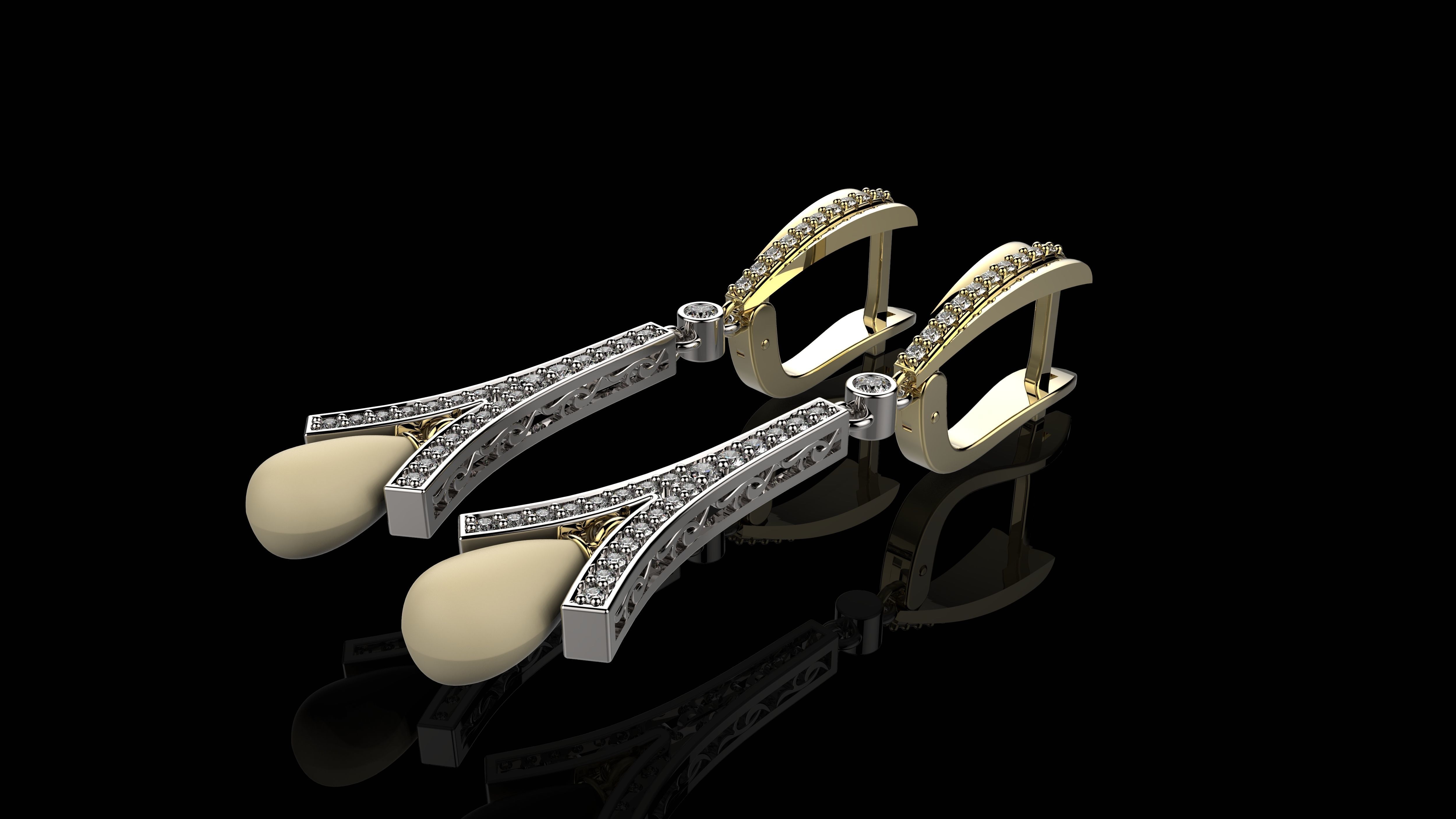 B EARRINGS N3 3D print model_7