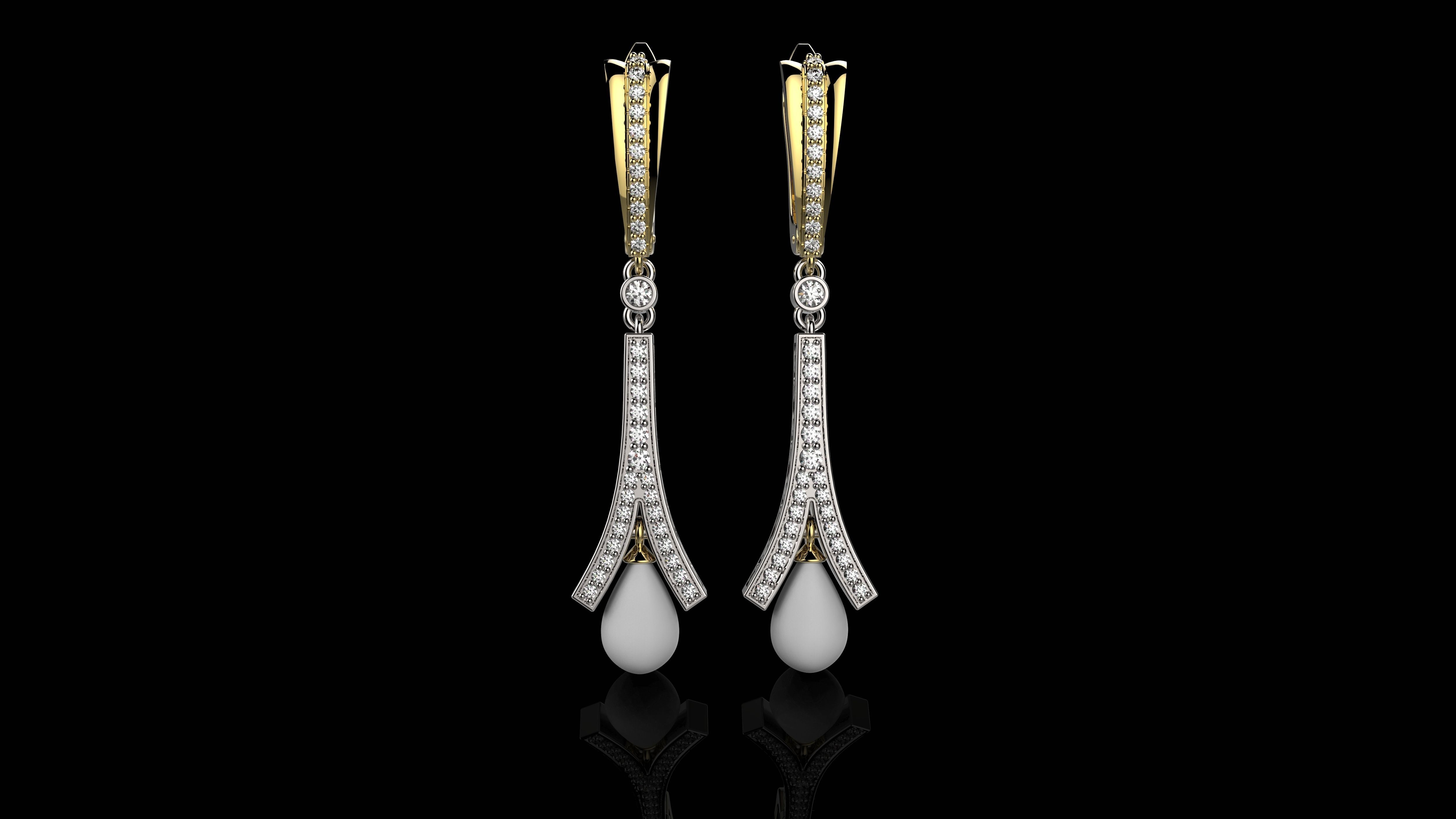 B EARRINGS N3 3D print model_16