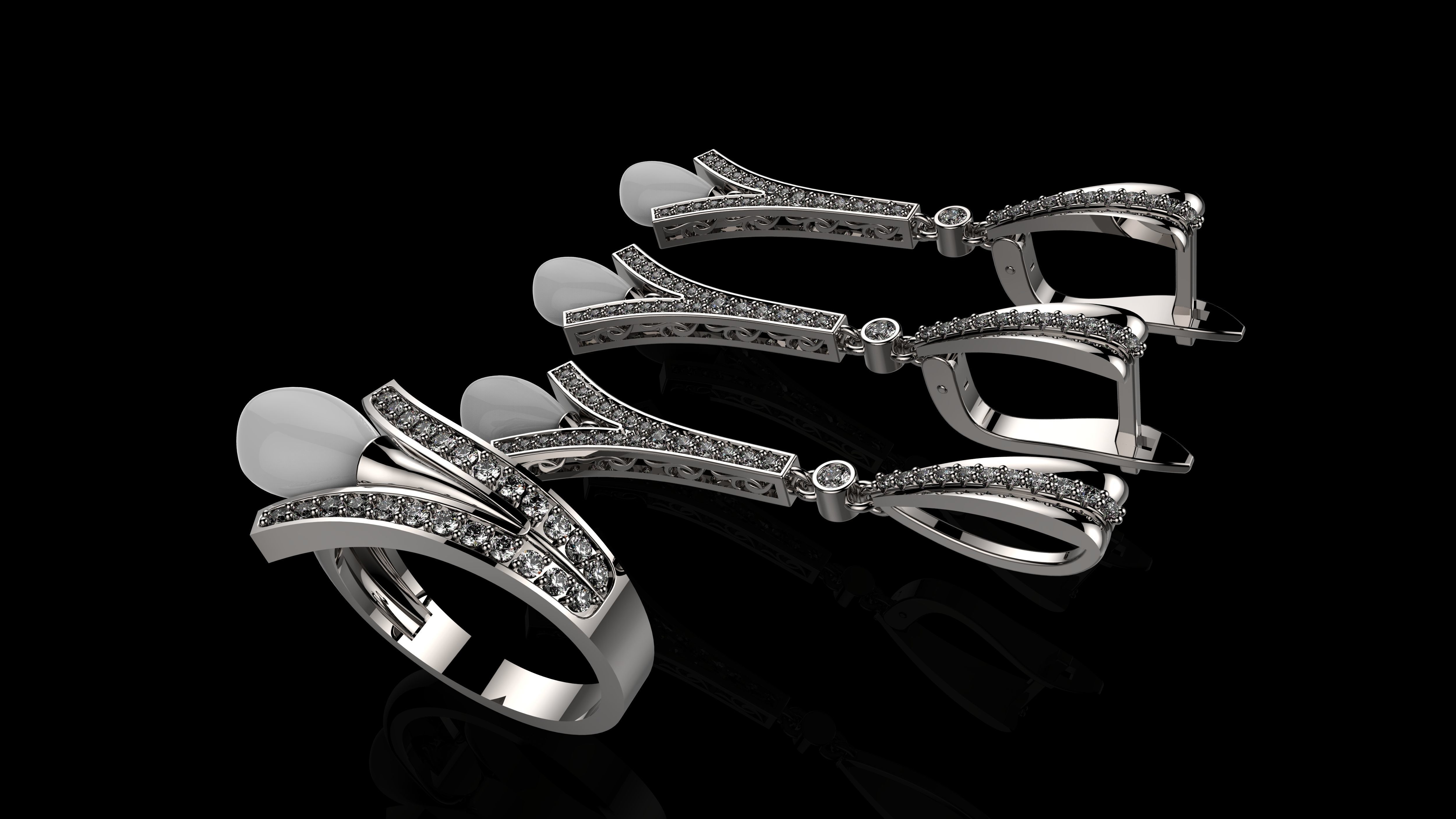 B EARRINGS N3 3D print model_8