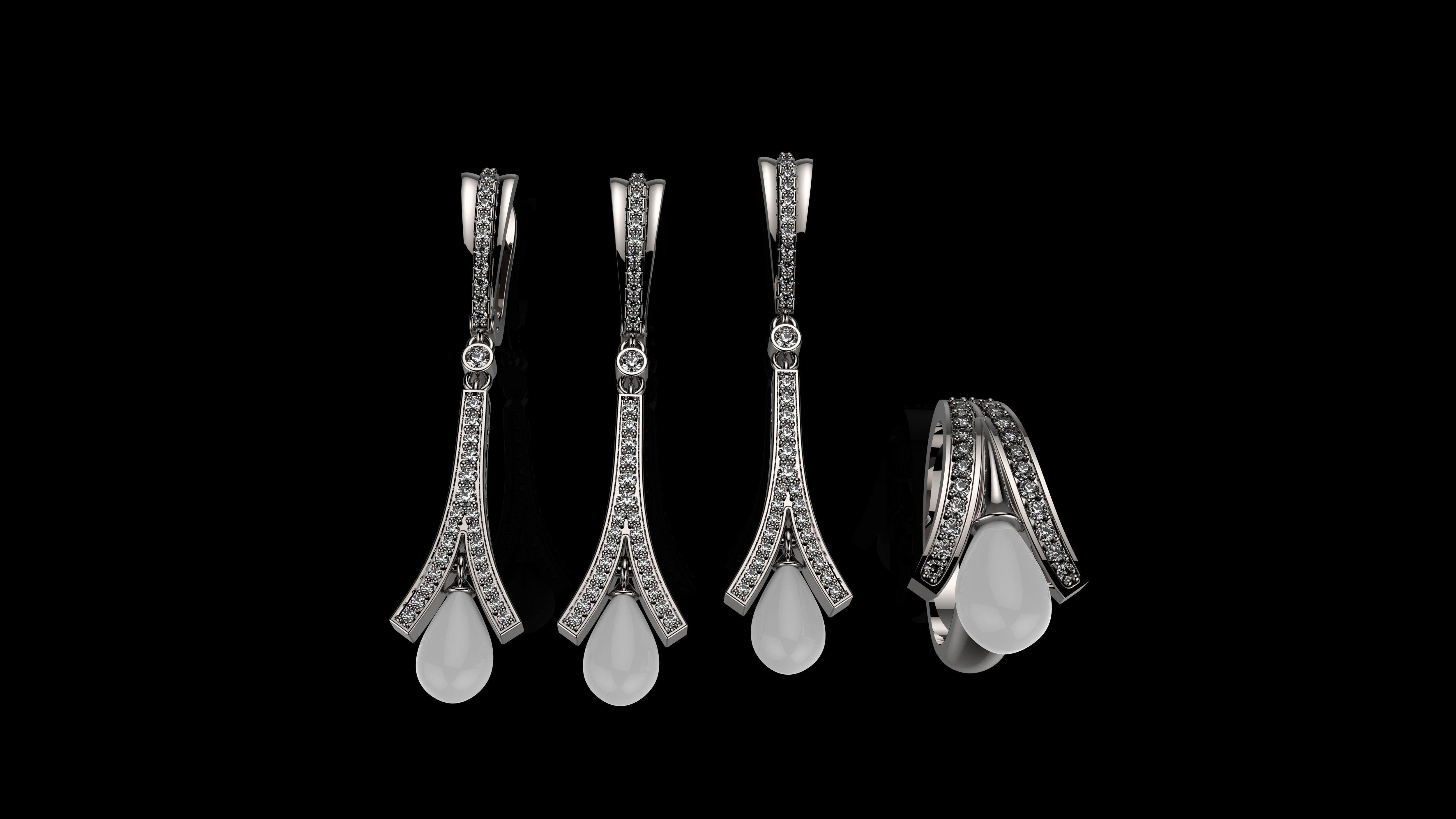 B EARRINGS N3 3D print model_5