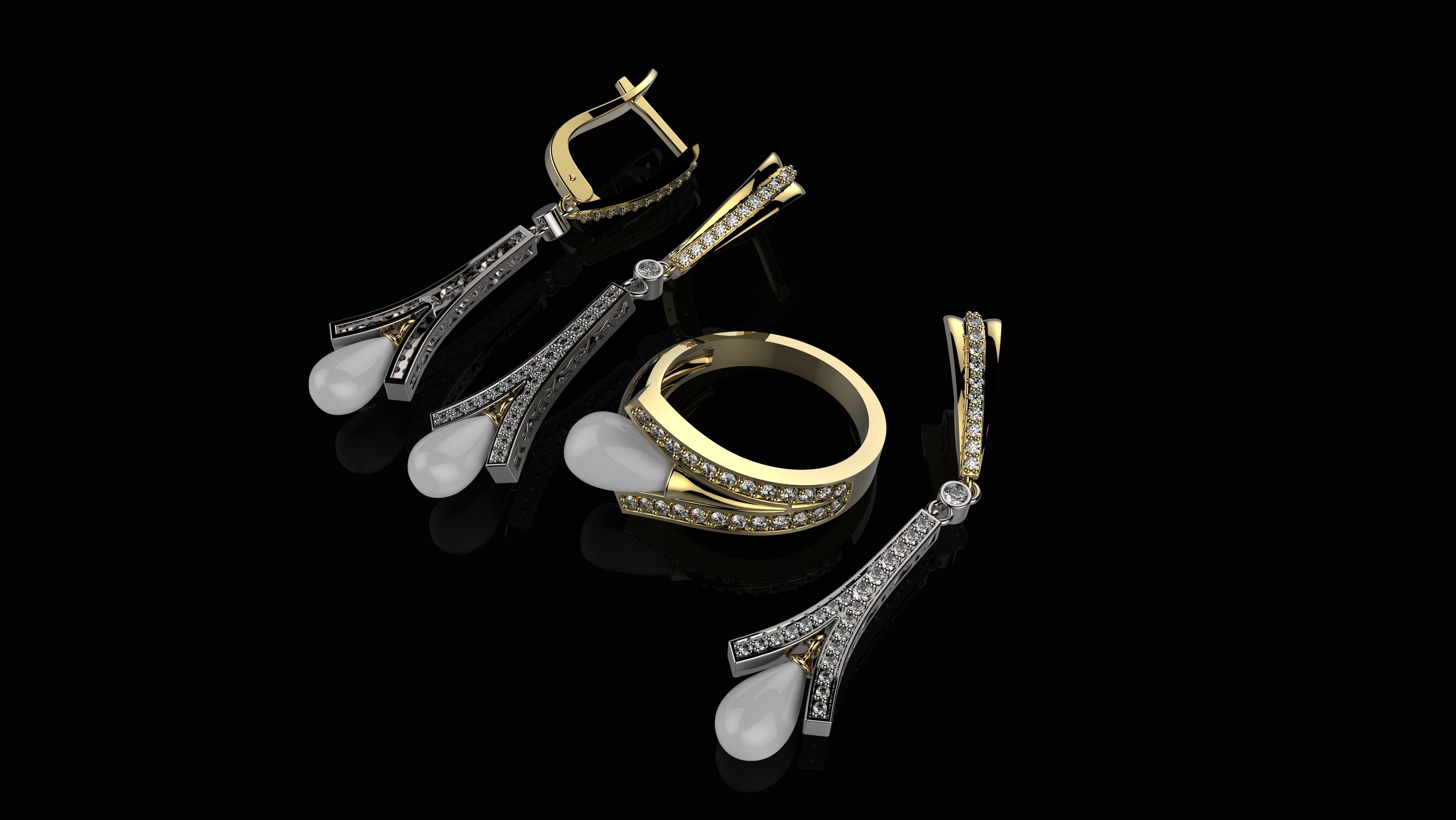 B EARRINGS N3 3D print model_1