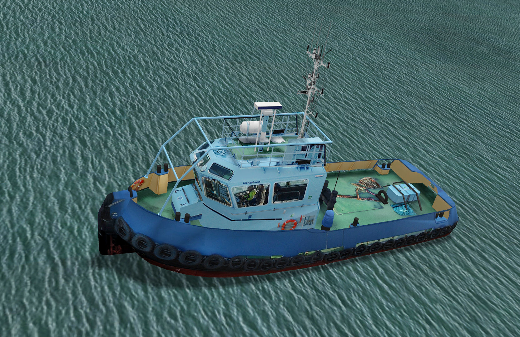 Damen Stan 1606 tug Low-poly 3D model_4
