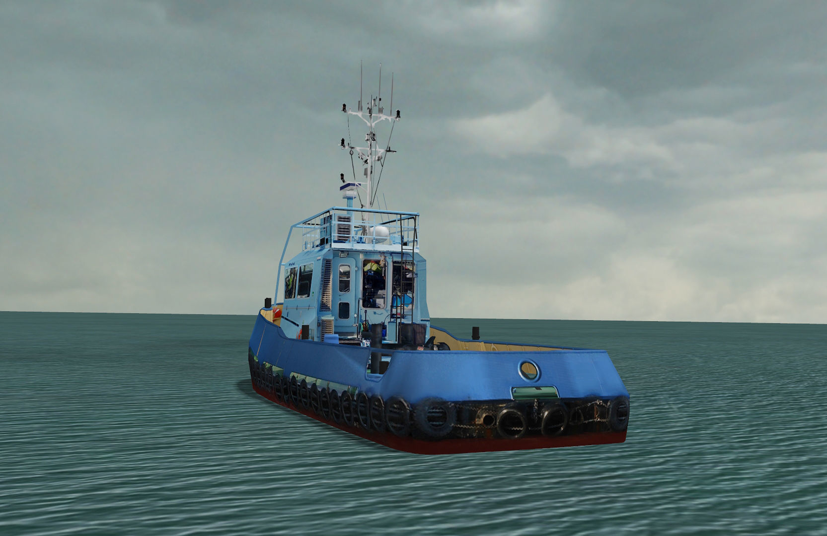 Damen Stan 1606 tug Low-poly 3D model_5