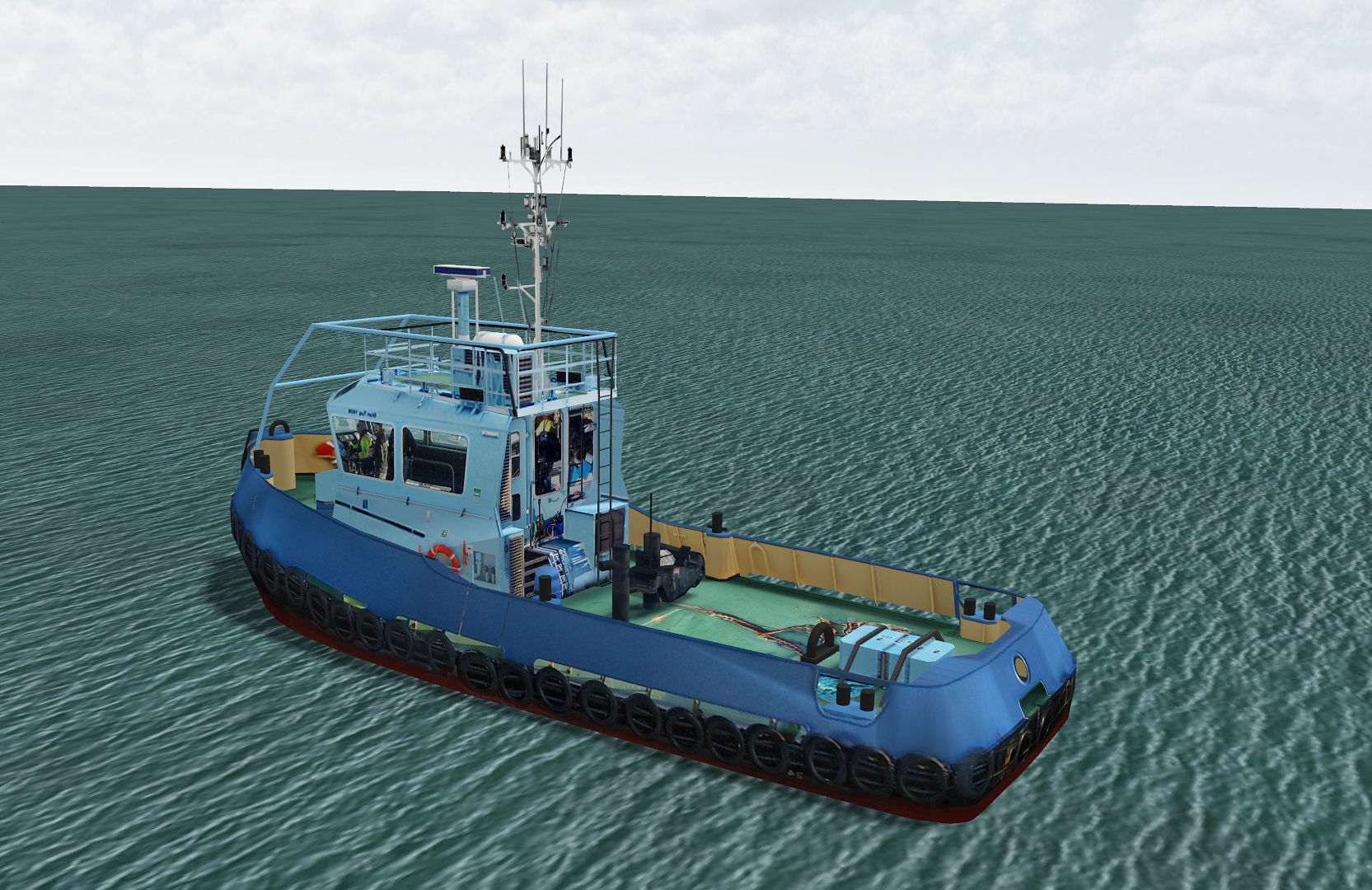 Damen Stan 1606 tug Low-poly 3D model_2