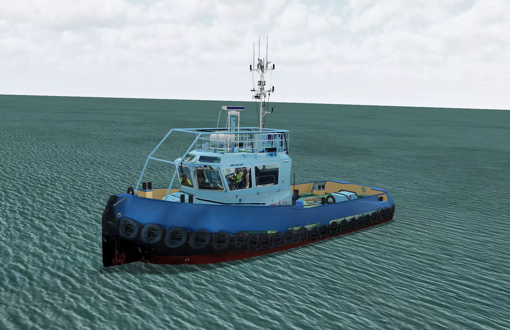 Damen Stan 1606 tug Low-poly 3D model_0
