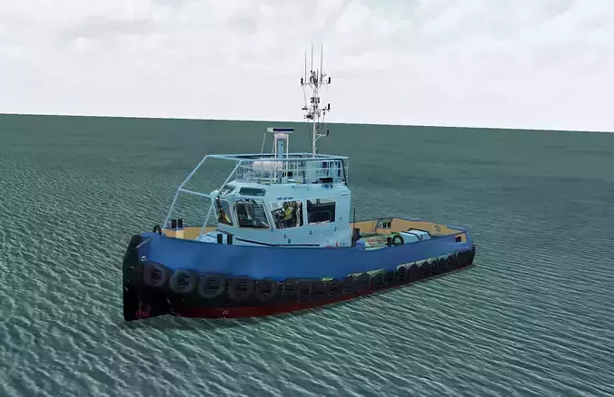Damen Stan 1606 tug Low-poly 3D model