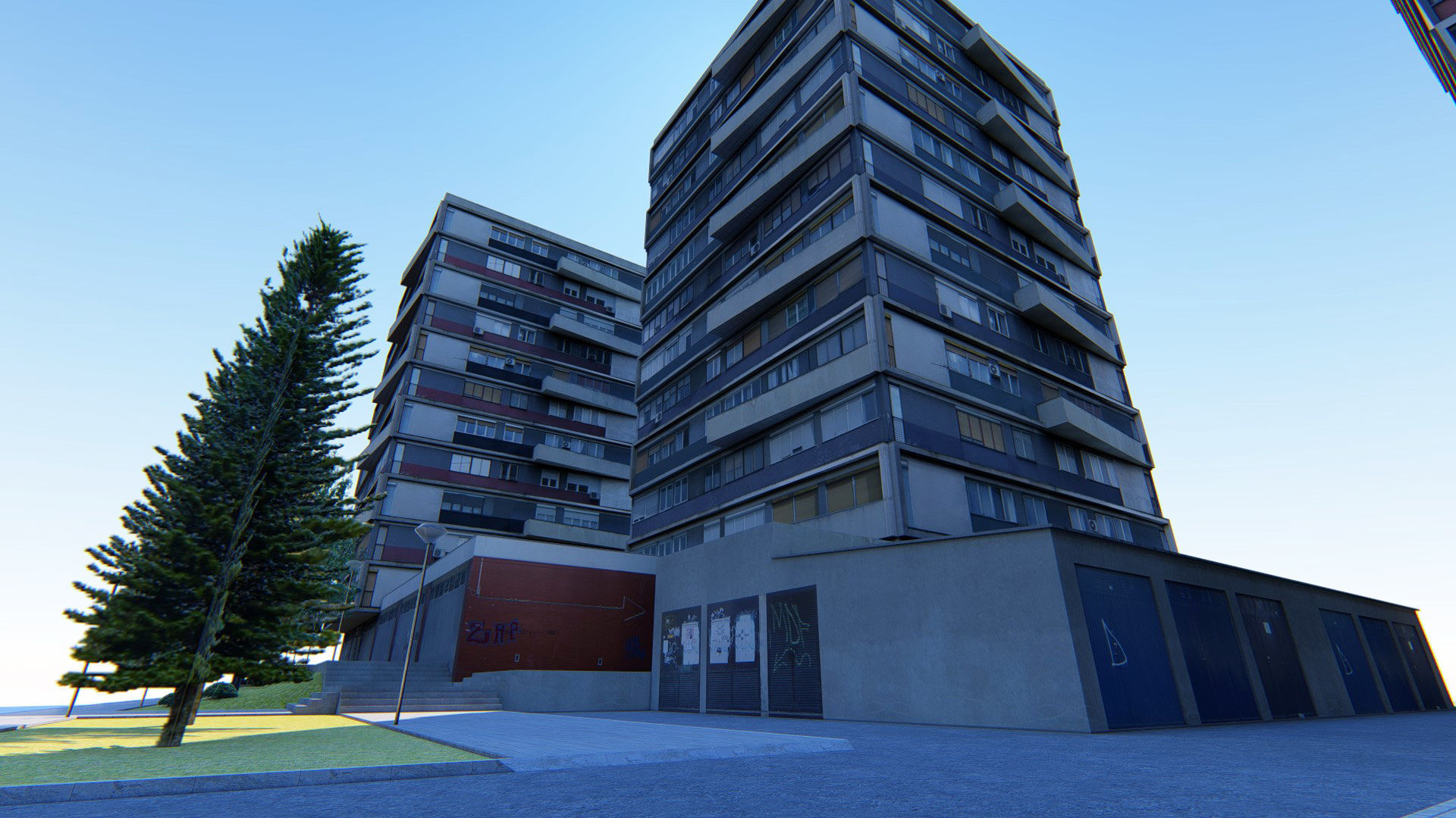 Communist Trinity Towers Low-poly 3D model_7