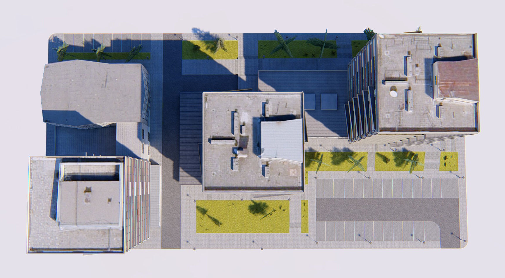 Communist Trinity Towers Low-poly 3D model_9