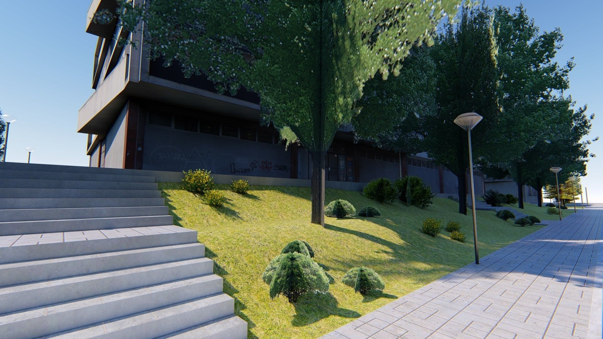 Communist Trinity Towers Low-poly 3D model_5