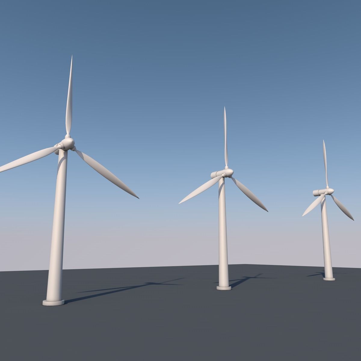 Wind turbine Low-poly 3D model_3