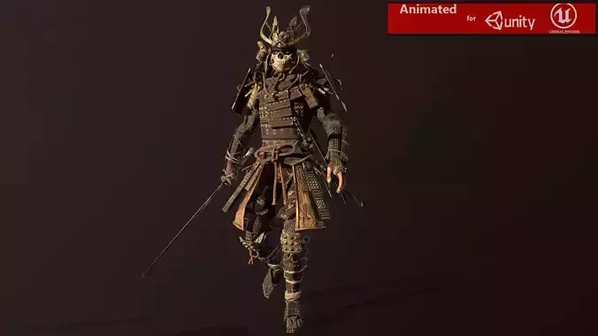 Samurai Remastered Low-poly 3D model