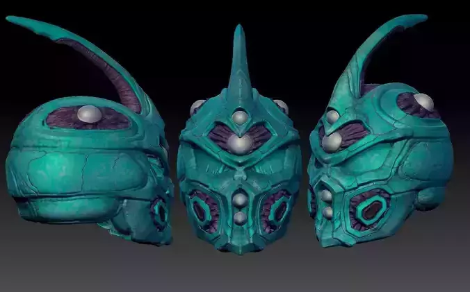 Guyver inspired helmet 3d print