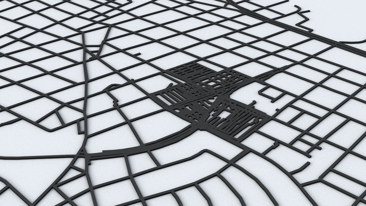 Managua Road Network and Streets 3D model_7