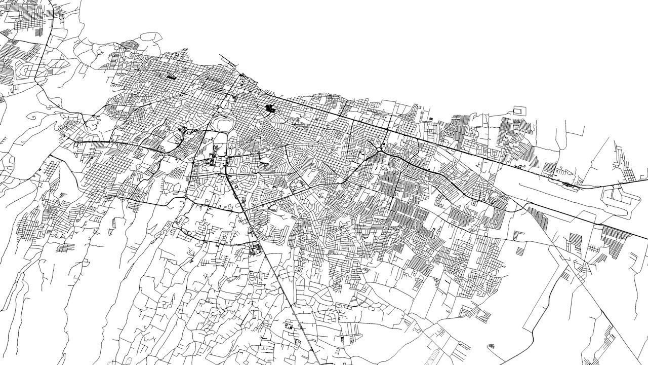 Managua Road Network and Streets 3D model_10