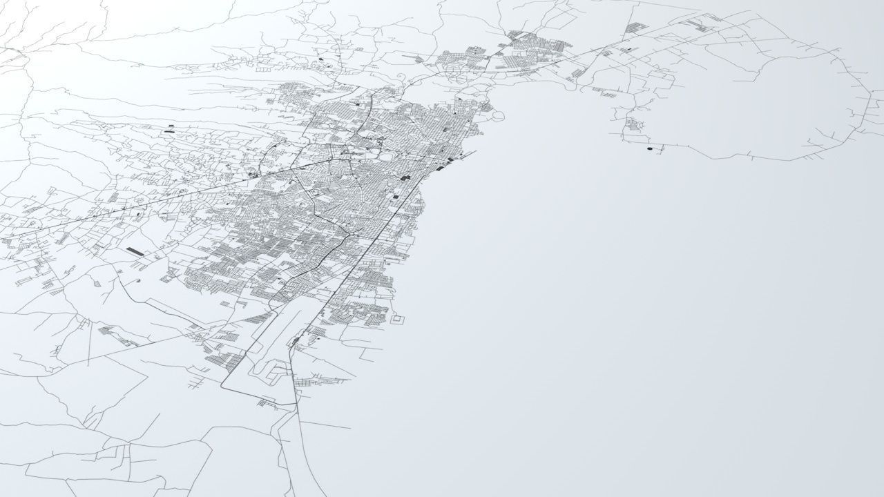 Managua Road Network and Streets 3D model_6