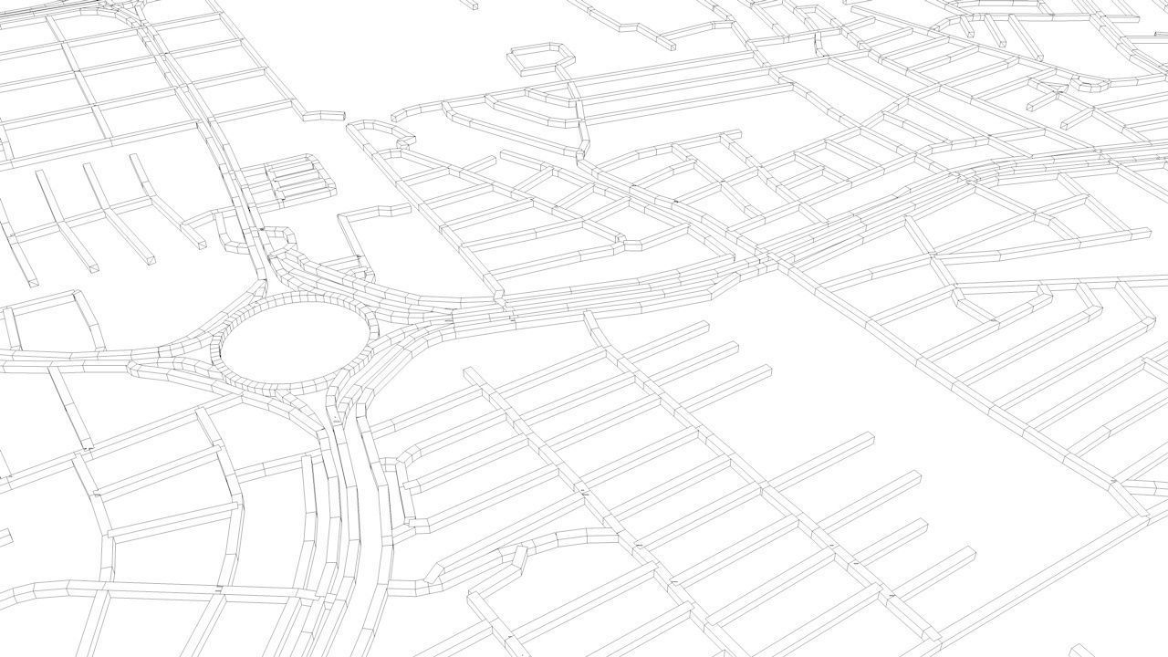 Managua Road Network and Streets 3D model_12