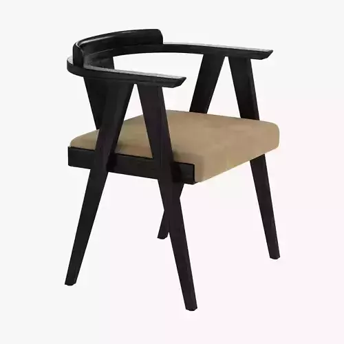 Midcentury Cerused Oak Side Desk Chair