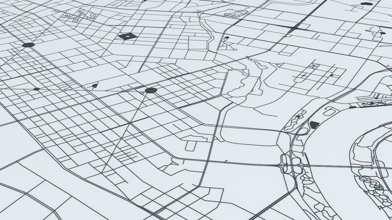 Shenyang Road Network and Streets 3D model_6