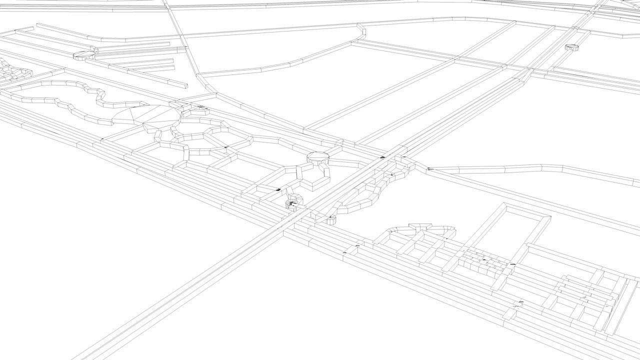 Shenyang Road Network and Streets 3D model_12