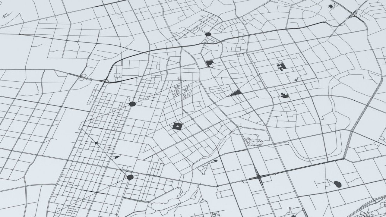 Shenyang Road Network and Streets 3D model_3