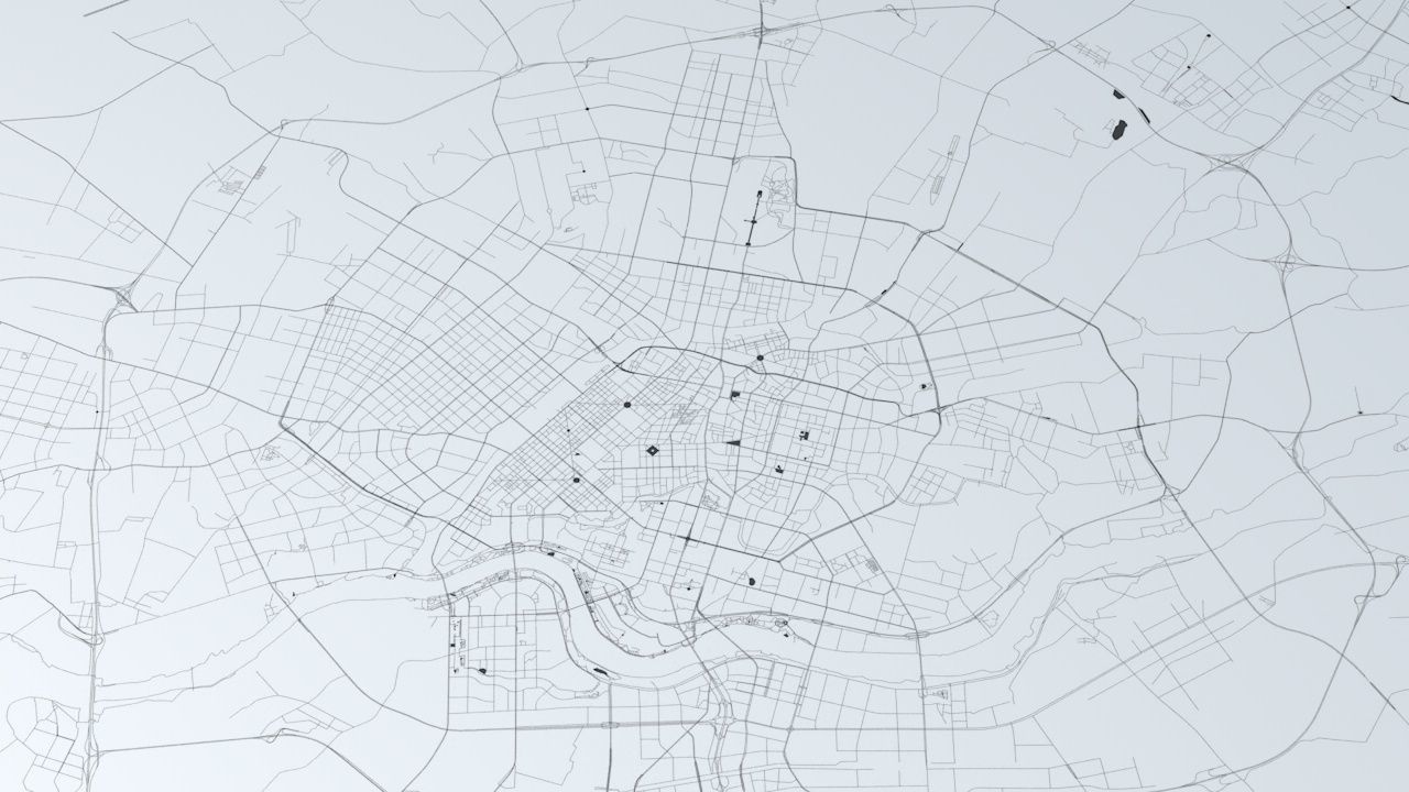 Shenyang Road Network and Streets 3D model_2
