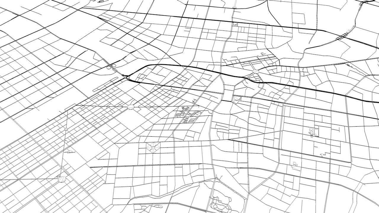 Shenyang Road Network and Streets 3D model_10