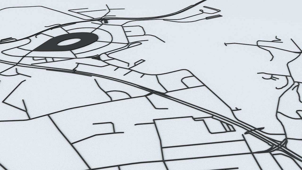 Hobart Road Network and Streets 3D model_6