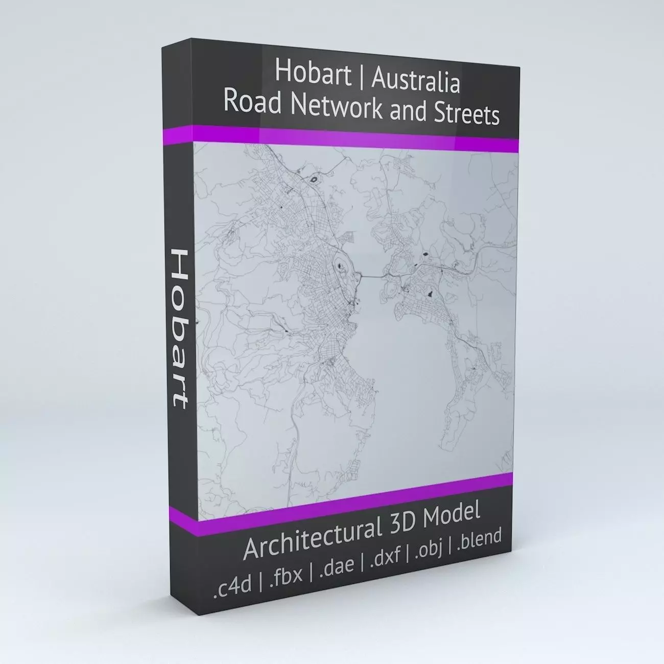 Hobart Road Network and Streets 3D model_0
