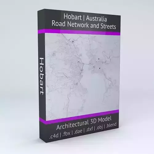Hobart Road Network and Streets 3D model