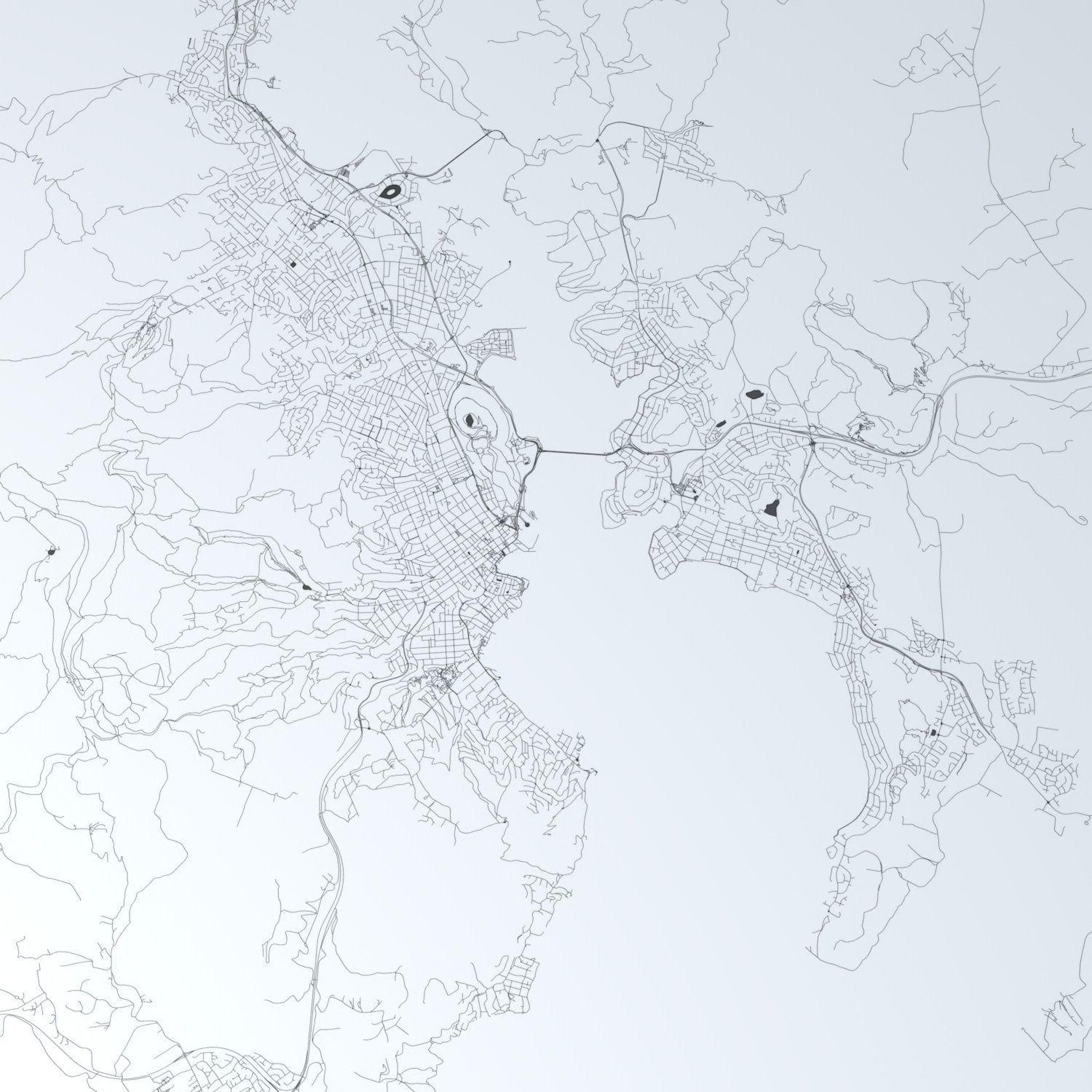 Hobart Road Network and Streets 3D model_7