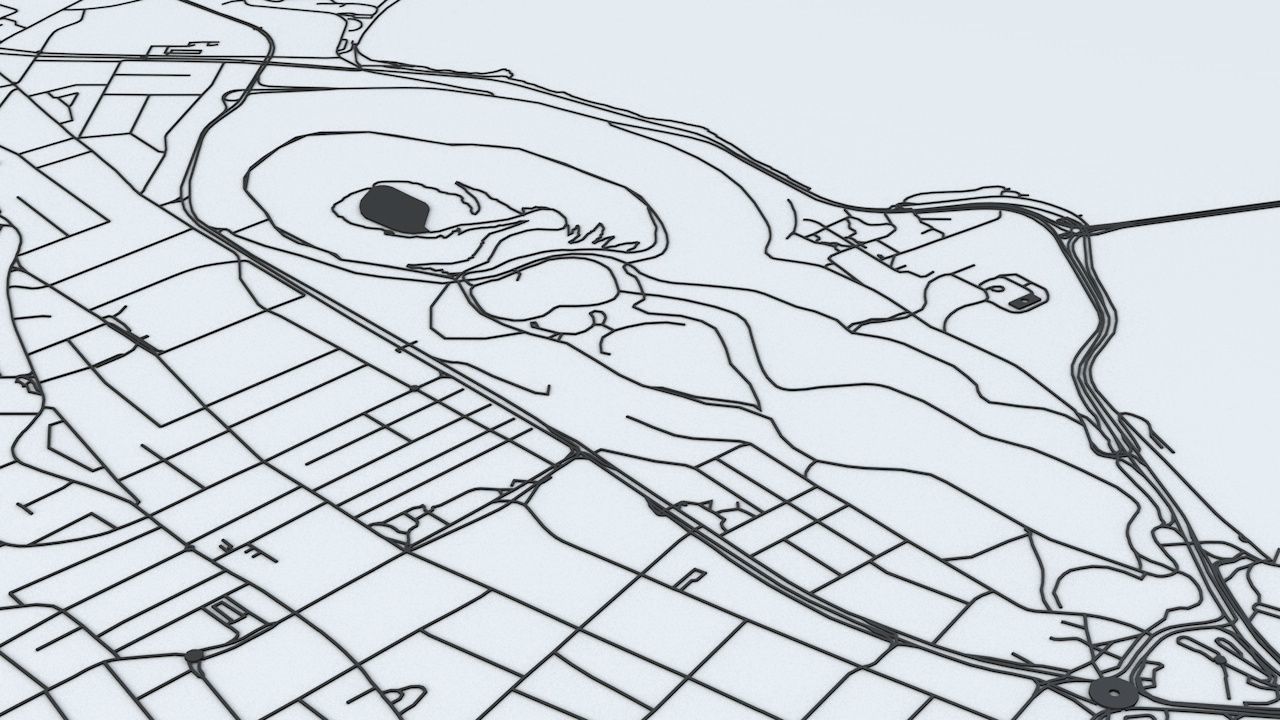 Hobart Road Network and Streets 3D model_4