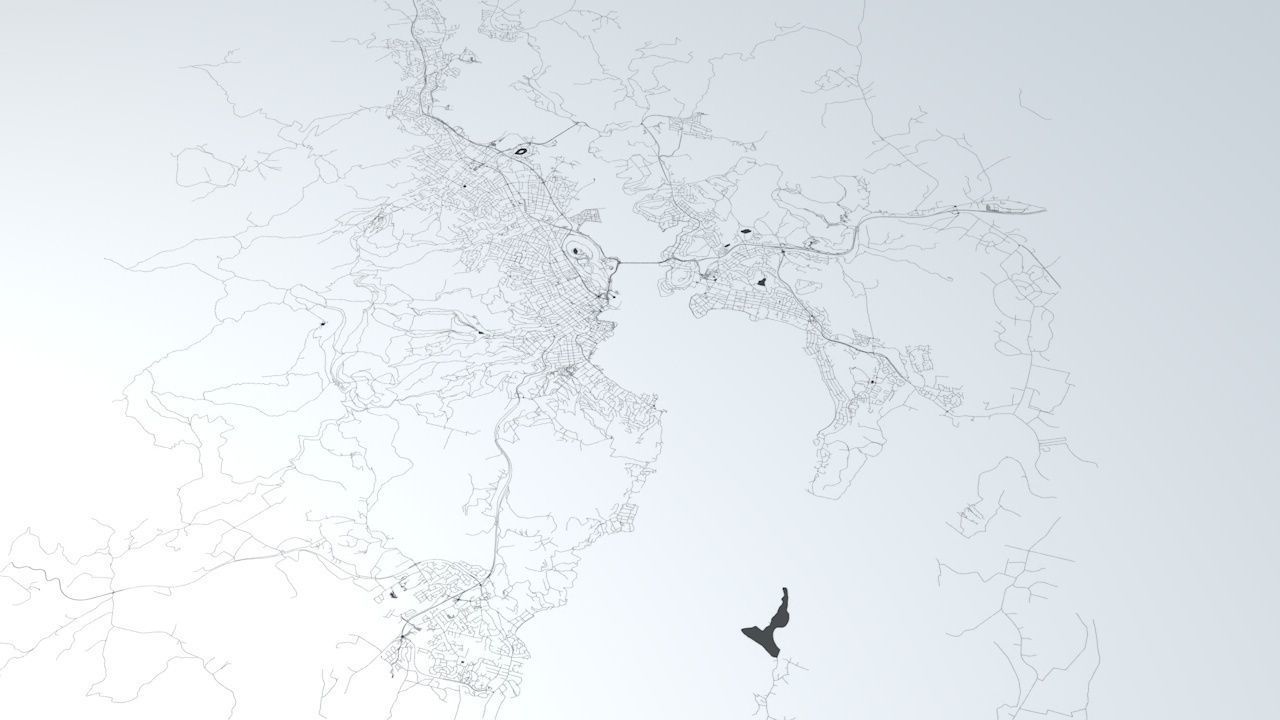 Hobart Road Network and Streets 3D model_1