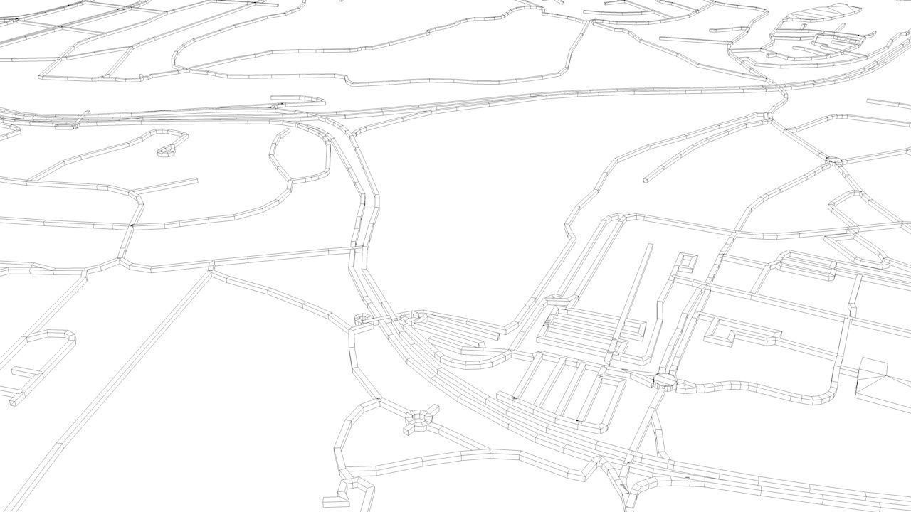 Hobart Road Network and Streets 3D model_12