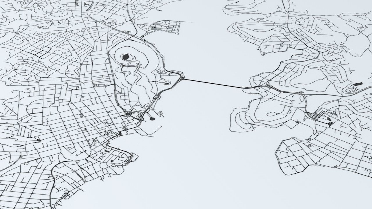 Hobart Road Network and Streets 3D model_3