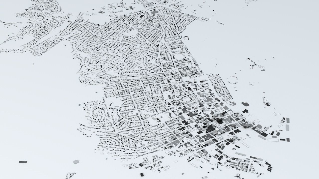Hobart Streets and Buildings 3D model_2