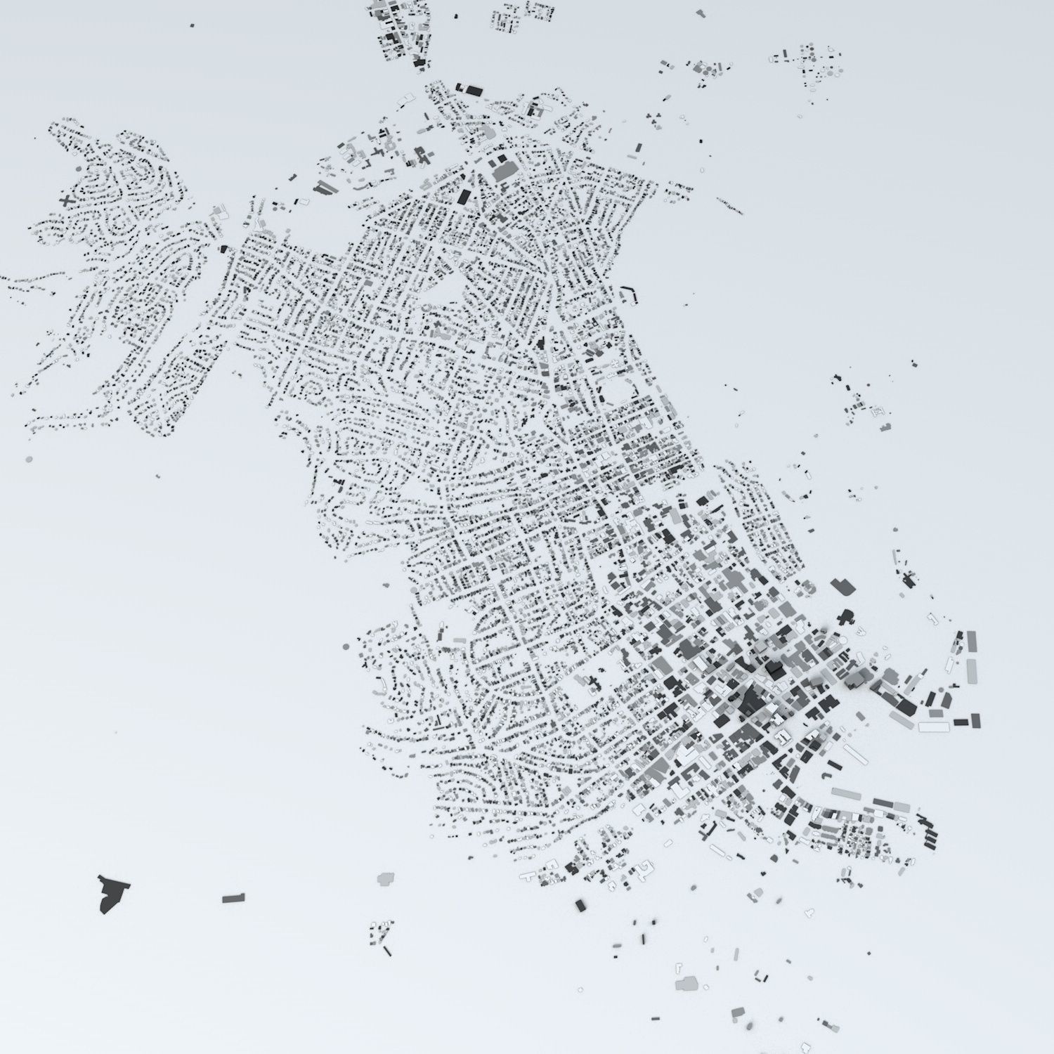 Hobart Streets and Buildings 3D model_1