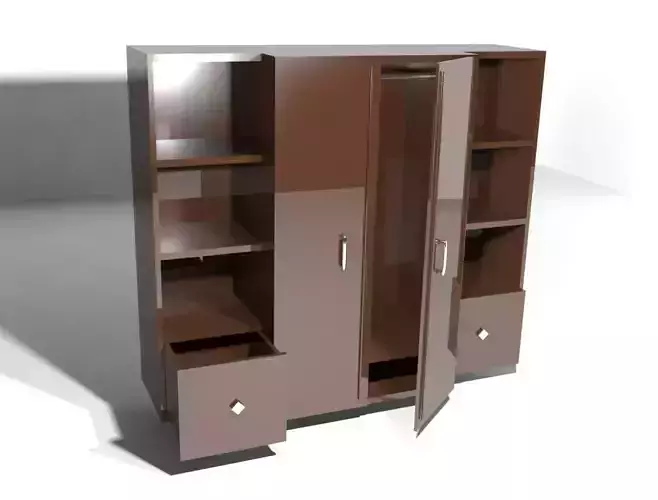 Cupboard wardrobe with doors and drawers