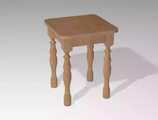 Stool wooden table with legs
