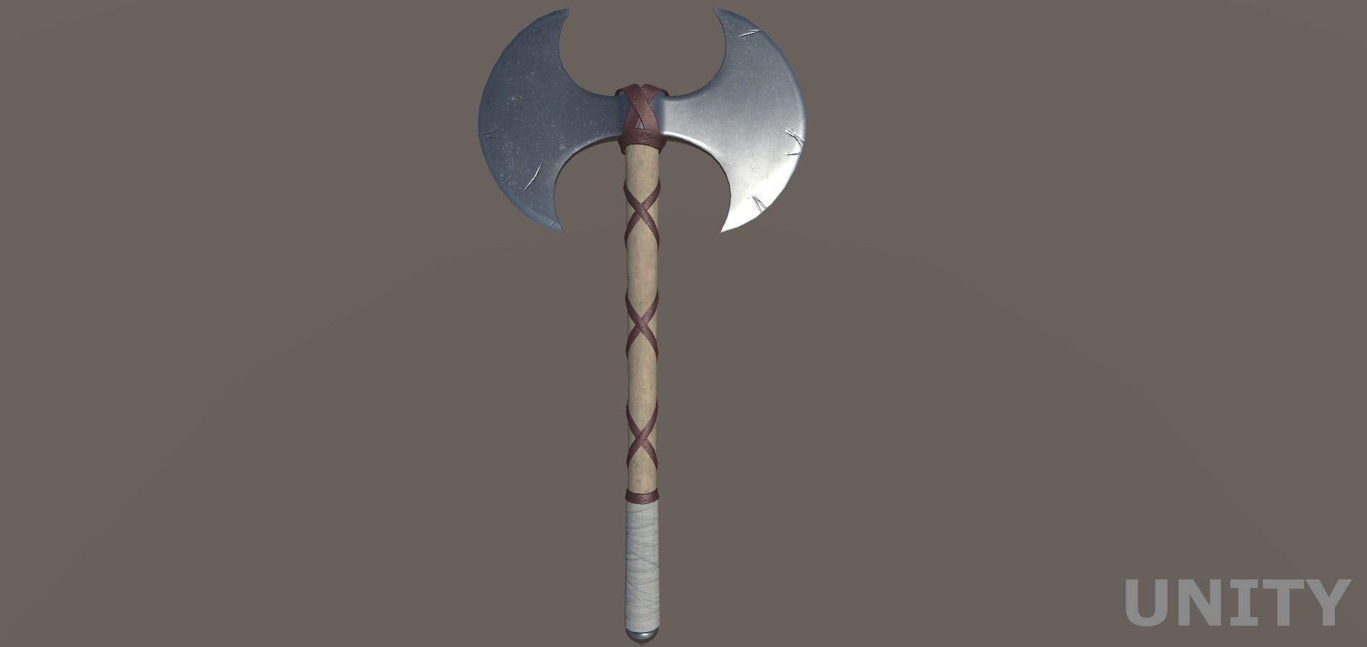 Barbarian Battle Axe Low-poly 3D model_8