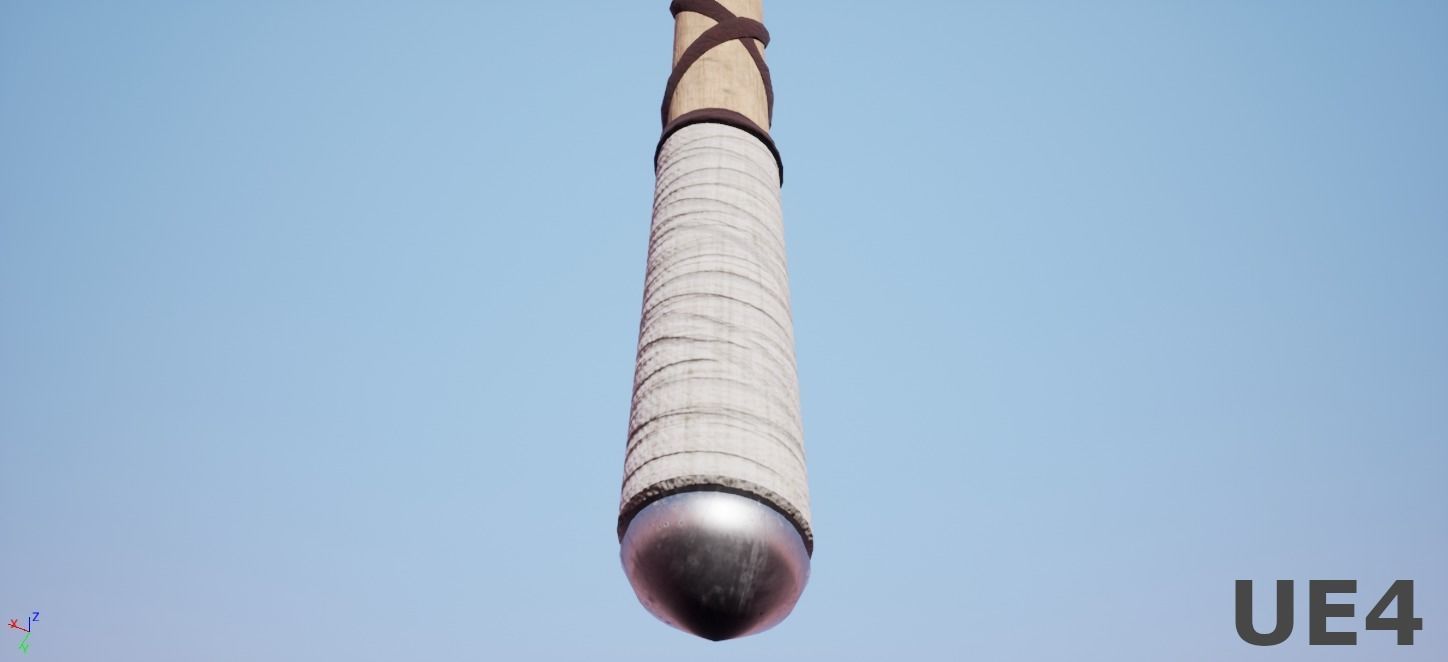 Barbarian Battle Axe Low-poly 3D model_6